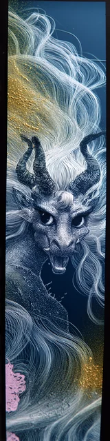 Free dragon bookmark featuring a smoky blue dragon